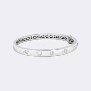 Bracelet jonc serti de diamants de coupe mixte 2.00 CTW - Product Image 5