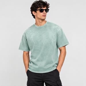 Camiseta Extra Grande Personalizada para Hombre, 100% Algodón, Estilo Vintage Lavado, con Diseño Gráfico Vintage, Hombros Caídos, Corte Casual - Product Image 3