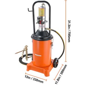 Bomba de Grasa Neumática de 12L (3 Galones) con Boquilla Manual, Manguera de Alta Presión de 13 pies, Bomba de Grasa para Cubeta, Pistola de Grasa - Product Image 2