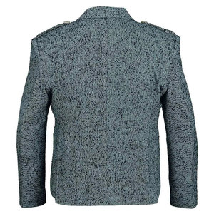 ชุดเสื้อแจ็คเก็ตและเสื้อกั๊กสไตล์ฮายแลนด์คิลท์ลายอาร์กิลล์สีเทาทำจากผ้าทวีดขนสัตว์สำหรับผู้ชายสไตล์สก็อตจากโรงงาน  ชุดแบบดั้งเดิม - Product Image 2