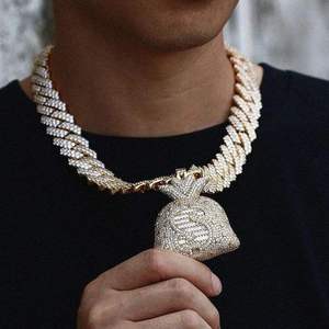 Trendy Hip Hop Custom Name Tennis <b>Chain</b> Necklace Lab Grown CVD Diamond Iced Pendant Moissanite Watch Style Jewelry Gift for <b>Men</b> - Product Image 1