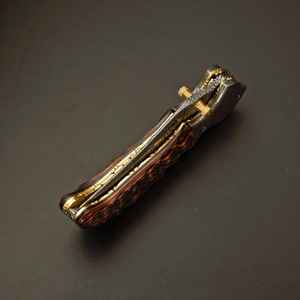 Cuchillo Plegable de Acero de Damasco para Camping, Precio Económico, Venta al por Mayor, Madera OEM, Product Palace LLC - Product Image 2