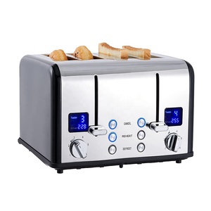 Grille-pain pop-up en métal à 4 tranches unique, appareil électrique pour café, hôtel, école, cuisine - Product Image 3