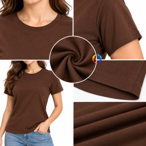 เสื้อยืดผู้หญิงทรงเรียบง่ายให้ลุคทันสมัยด้วยผ้าเนื้อนุ่ม สวมใส่สบายและจัดทรงง่ายสำหรับการแต่งตัวลำลองในชีวิตประจำวัน - Product Image 6