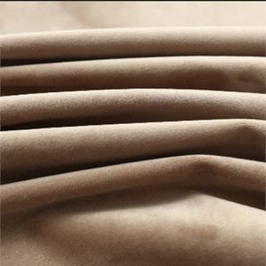 2 pezzi Beige 37 "x 63" tende oscuranti in velluto con anelli Beige 37 "x 63" Set mantovane e tende - Product Image 3
