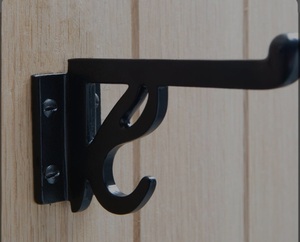 wholesale <b>Cast</b> Iron Decorative coat Hook Double Hat Coat Hook in Black wall Hook - Product Image 1