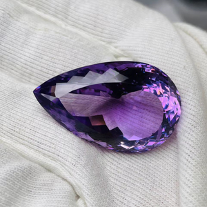 Ametyste naturelle taille poire 80,0 carats, grande taille, qualité AAA, avec lueur, belle couleur, coupe et polissage parfaits, à prix avantageux. - Product Image 4