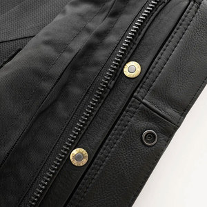 2026 OEM Custom Men's Customized Logo Printed Reversible Leather Vest Lightweight Outer Wear High Quality - Product Image 5