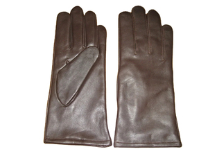 Gants d'hiver unisexes en cuir de vachette noir, design pleine main pour la conduite, avec doublure thermique en polaire pour temps froid - Product Image 2