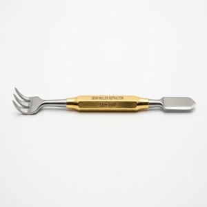 ชุดเครื่องมือผ่าตัดแบบใช้มือ ยี่ห้อ Jamso Industries รุ่น TC Senn Muller Retractor ปลายแหลมสองด้าน ขนาด 15.8 ซม. ด้ามจับสีทอง - Product Image 4