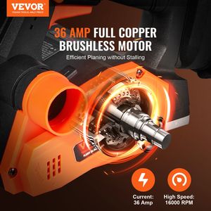 Pialla Elettrica Portatile Senza Fili, Larghezza 3-1/4'', 16000 RPM, Profondità Regolabile 5/64'', Lame HSS, Pialla per Legno a Doppia Impugnatura con Batteria - Product Image 3