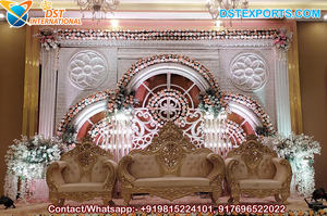 Décoration de scène pour la cérémonie de mariage tamil Nichayathartham, scène de mariage sud-indienne, scène de mariage tamil gracieuse, scène Manavarai - Product Image 2