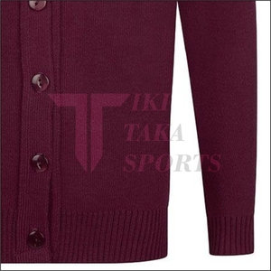 Cárdigan de Invierno Casual Universitario de Moda para Hombre, Tejido Personalizado con Cuello en V, Patrón de Retazos de Encaje para Hermandades, Lana/Nylon Antipilling - Product Image 5