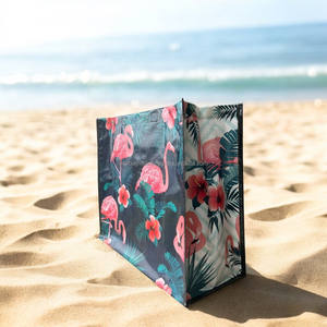 ถุงผ้าช็อปปิ้งกันน้ำใช้ซ้ำได้พิมพ์โลโก้ที่กำหนดเองทนทานเป็นมิตรกับสิ่งแวดล้อม - Product Image 3