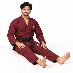 Kimono de Jiu Jitsu Brasileño 100% Algodón Ecológico Ligero Tejido Perlado Unisex para Adultos Chaqueta y Pantalones para Entrenamiento de Artes Marciales - Product Image 2