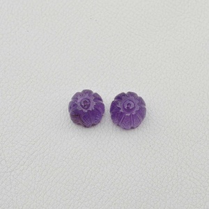 12mm 14mm 16mm 18mm 20mm fleur d'améthyste violette naturelle forée sculptée pour la fabrication de bijoux à la main forme fantaisie sculpture pierre précieuse - Product Image 4