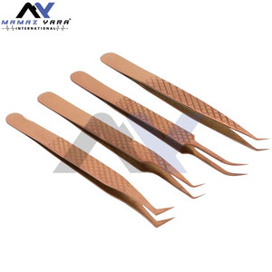 Pince à épiler antistatique pour extensions de cils, design moderne, prise solide, courbée, pour cils et sourcils, maquillage, vente en gros - Product Image 2