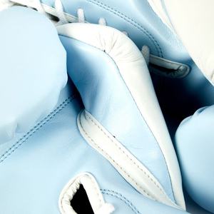 ถุงมือชกมวยหนังวัวสีน้ำเงิน Fly Blue แบบมืออาชีพ สายรัดข้อมือปรับได้ ปิดด้วยแถบตีนตุ๊กแกแบบปรับแต่งได้ - Product Image 6