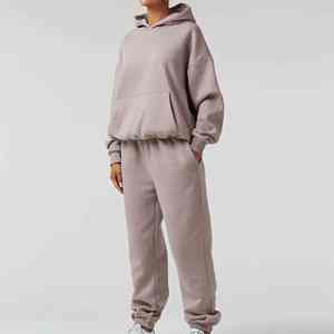 Tenues pour femmes, dernières créations, collection hiver, 100% coton, survêtements à capuche oversize, vêtements de sport, haute qualité, OEM - Product Image 1