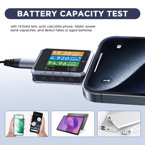 เครื่องทดสอบกระแสไฟแบบ USB-C ตรวจจับอัตโนมัติ, 4-50V 6.5A 240W, การวัดแรงดันไฟฟ้าความแม่นยำสูง, การตรวจจับโปรโตคอลการชาร์จเร็ว - Product Image 2