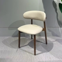 Chaise de salle à manger multifonctionnelle en bois massif et velours, style nordique moderne et minimaliste, pour la maison, le café, les loisirs, les réunions et l'hôtellerie