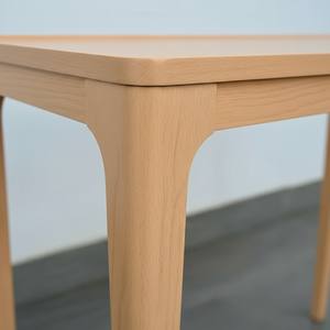 Table basse rectangulaire PKP moderne pour salon, style Vietnamien, en bois d'hévéa durable, placage MDF, finition blanc nacré et abricot sherbet - Product Image 5