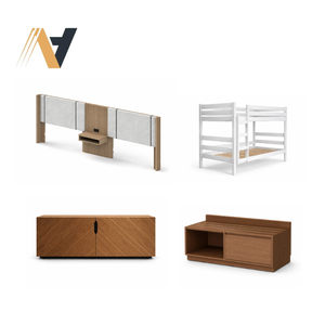 Muebles de dormitorio de hotel estilo Holiday Inn, enfocados en el cliente - Muebles de MDF+LPL para hostelería con diseño fácil de usar - OEM de Vietnam - Product Image 1