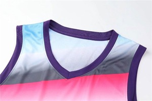 Tenues de basketball personnalisées en gros à bas prix, grandes tailles, impression par sublimation, design vierge, vêtements de sport, uniformes d'entraînement de basketball - Product Image 5