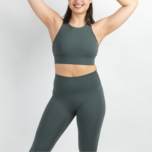 Wholesale Rate Price Yoga Wear Set <b>Women's</b> Premium Quality Breathable Sustainable Fitness Gym Wear Customized Drawstring Front - Product Image 6