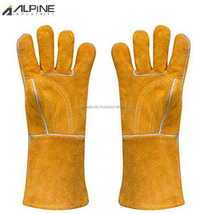 Vente flash - Gants de soudeur MIG sur mesure, en cuir de vachette, revêtement en latex, doublure en coton résistant à la chaleur, protection pour soudeurs - Product Image 3
