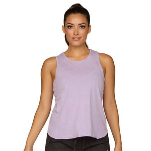 Débardeur sans manches noir délavé à col rond taille L pour femme, et débardeur sans manches lilas moyen pour femme sportive - Product Image 4