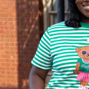 Preppy <b>Bear</b> Tee <b>Pink</b> Green Women Short Sleeve T Shirt Cute Teddy <b>Bear</b> Graphic Crew Neck Casual Sorority Inspired Fashion - Product Image 6