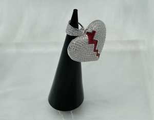 Colgante de Moissanita al por mayor con corte redondo de corazón roto, estilo Hip Hop para fiestas, de plata de ley 925, joyería fina, colgantes y dijes - Product Image 5