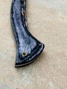 Tête de hache Tomahawk de qualité industrielle supérieure en acier au carbone avec revêtement noir, manche en bois de rose, étui en cuir véritable, 18 pouces - Product Image 5