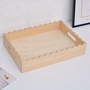 Plateau de service en bois, plateau de présentation alimentaire, planche de service en bois, plateau de service pour les genoux, plateau à thé, plateau à café, Ott - Product Image 5