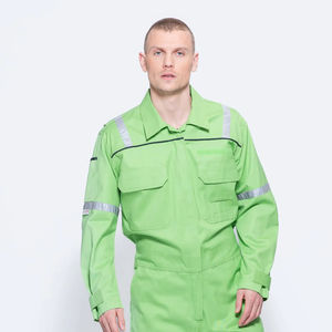 Combinaison de sécurité imperméable en coton à manches longues haute visibilité pour hommes et femmes - Product Image 2