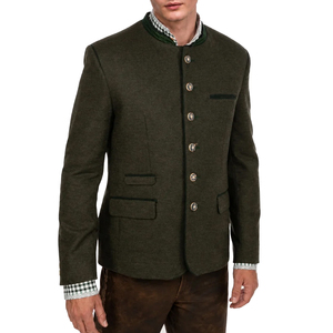 Chaqueta Tradicional Bávara Alemana para Hombre, Chaqueta Trachten Premium Personalizada con Cuello Alto y Logotipo Frontal, para Actividades al Aire Libre en Invierno, de Lana - Product Image 1