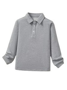 Boys' High School Polo Shirt Casual Basic Style 100% Cotton Jersey Fabric School Uniform Layering Piece low price Bangladesh - Product Image 3