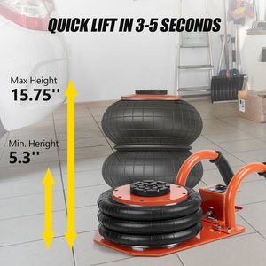 Martinetto Pneumatico a 3 Tonnellate con Sistema di Sollevamento Rapido 5S, Sollevatore Auto a Tripla Cuscinetto d'Aria fino a 15,75 Pollici (6600 Libbre) per Auto - Product Image 5