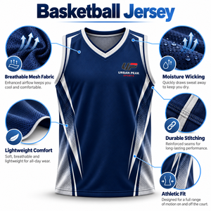 Camiseta de Baloncesto Profesional con Tela de Secado Rápido, Construcción Flexible y Acabado Suave para Jugadores Activos - Product Image 6