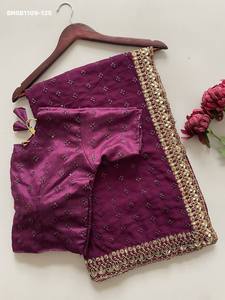 Bollywood Design Heavy Faux Georgette with Embroidery CPallu-Zari Work & Diamond-Mirror Border <b>Saree</b>-<b>Blouse</b> Set Wholesale Supply - Product Image 4