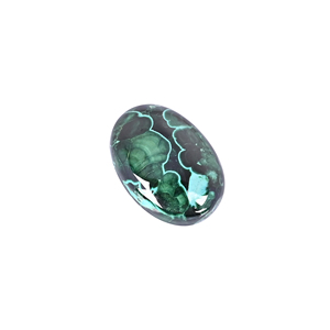 Pierre précieuse naturelle Chrysocolle malachite - 40 carats, ovale 27x19 mm, cabochon à dos plat pour la fabrication de bijoux |   1 pièce - Product Image 2