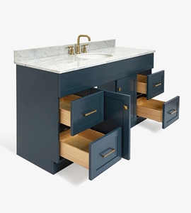 Venta al por Mayor de Mueble de Baño Felix de 61 Pulgadas con Lavabo Individual, Solo 2 Opciones de Acabado, Fábrica en Vietnam - Product Image 4