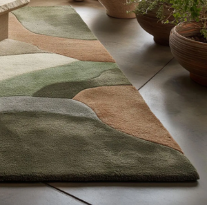 พรมทอมือลายนามธรรม ทำจากขนสัตว์/ไหม สีสันสดใส เป็นมิตรกับสิ่งแวดล้อม กันลื่น สไตล์โมเดิร์น ปรับแต่งขนาดได้ ใช้สำหรับสวดมนต์หรือเด็กๆ - Product Image 5