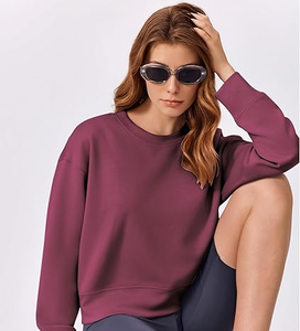 Sweat-shirt court à manches longues pour femme avec logo personnalisé – Design tendance - Product Image 6