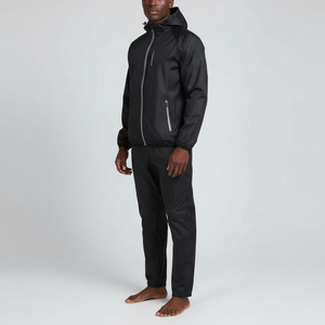 Combinaison de sauna à capuche tendance pour la perte de poids à domicile, avec cordon de serrage à la taille, en polyester, vêtement de sport unisexe épais, personnalisable pour enfants - Product Image 2