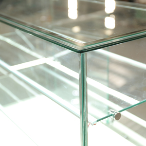 Clean Fit <b>Counter</b> Glasses Display Mirror Finished Metal Display Table Retail Gold White Jewelry Showcase Cabinet | OEM Service - Product Image 3