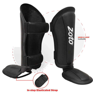 Protège-tibias de Muay Thai antichoc avec protection du cou-de-pied, protège-jambes antidérapants pour le MMA, fournisseur en gros - Product Image 3
