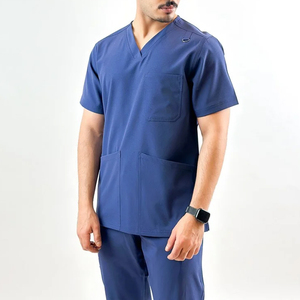 Ensemble de blouses médicales pour hommes avec plusieurs espaces de rangement, vêtements d'hôpital d'été, 100% coton, séchage rapide, haute qualité, doux, confortable, livraison rapide - Product Image 5
