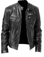 Nouvelle veste bomber en cuir noire élégante pour homme avec col montant, personnalisable pour la conception, prête pour l'hiver